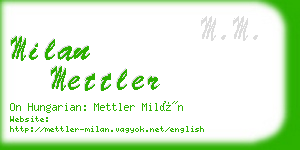 milan mettler business card